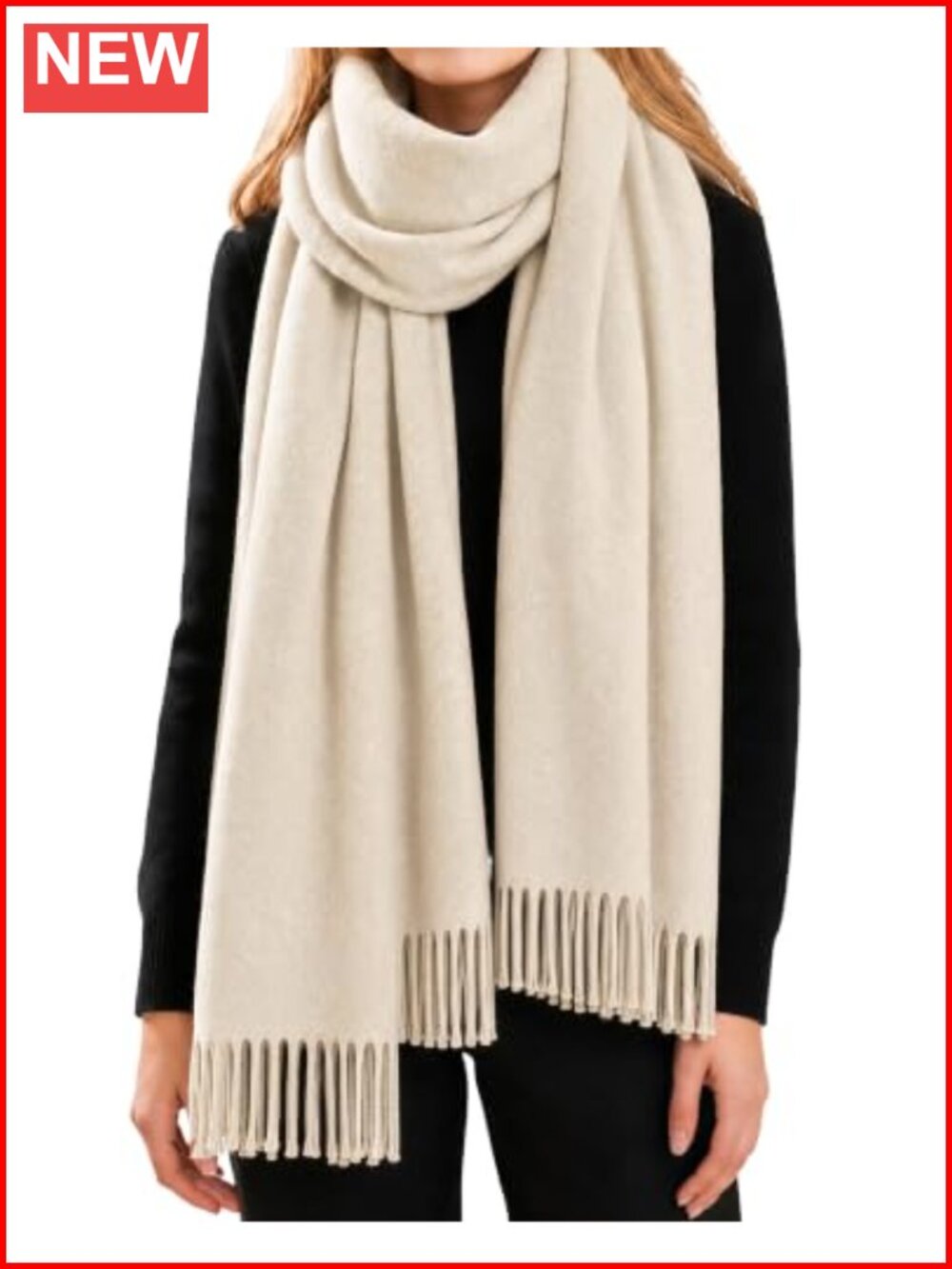 Pashmina Shawl Wrap 81x28 Evening Dress Scarf Fringe